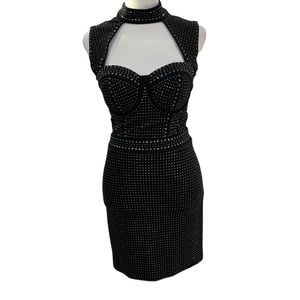 Sparkle studded bodycon dress